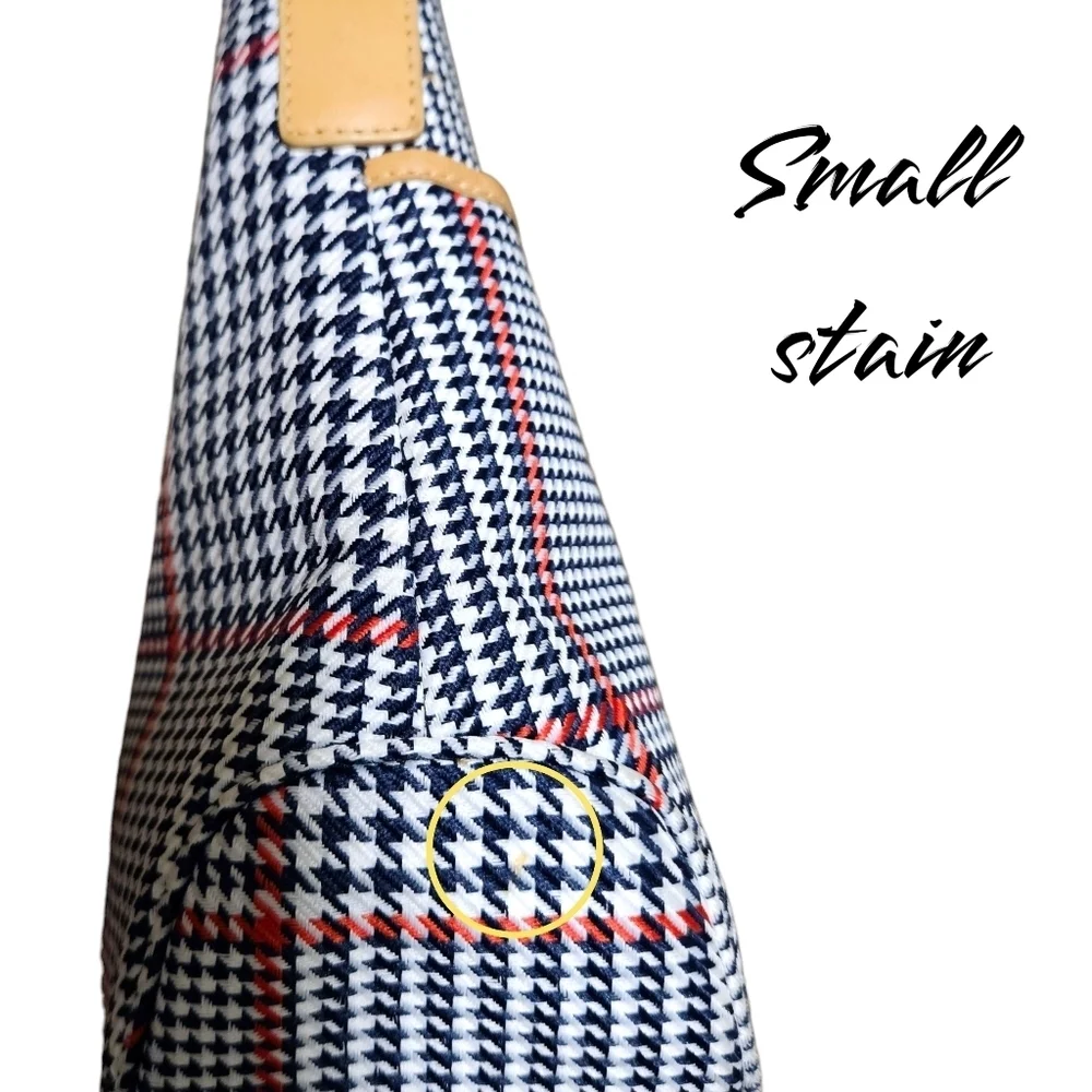 Ralph Lauren Houndstooth Shoulder Bag Purse Red White Blue Americana Preppy Y2K